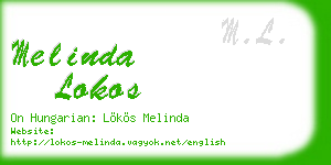 melinda lokos business card