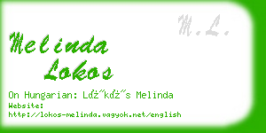 melinda lokos business card